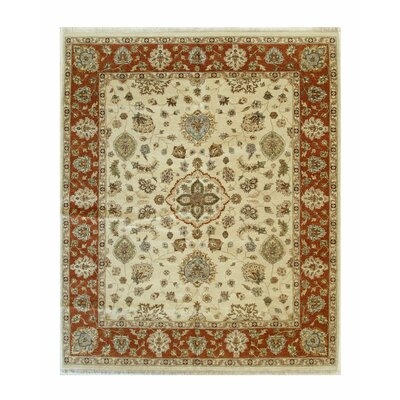 One-of-a-Kind Speedway Hand-Knotted Ivory 8'1" x 9'10" Wool Area Rug - Image 0