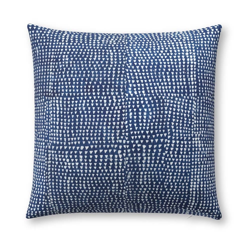 Arrows Indigo Outdoor Pillow by St. Frank | Blue | 26" W x 26" H | Polyester - Image 1