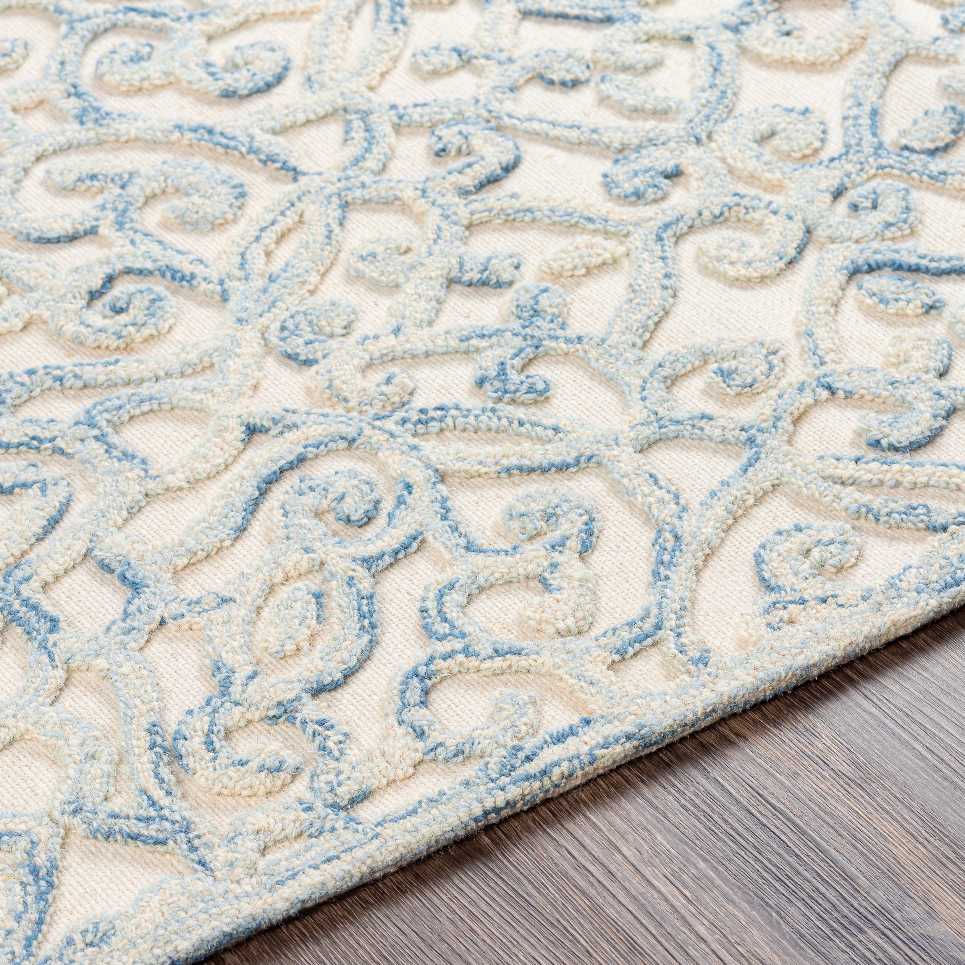 Elegance Blue Indoor 2'6" x 4' Handmade Rug - Image 3