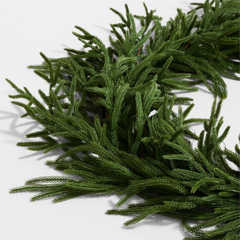 Faux Pre-Lit Norfolk Pine Garland 6' - Image 5
