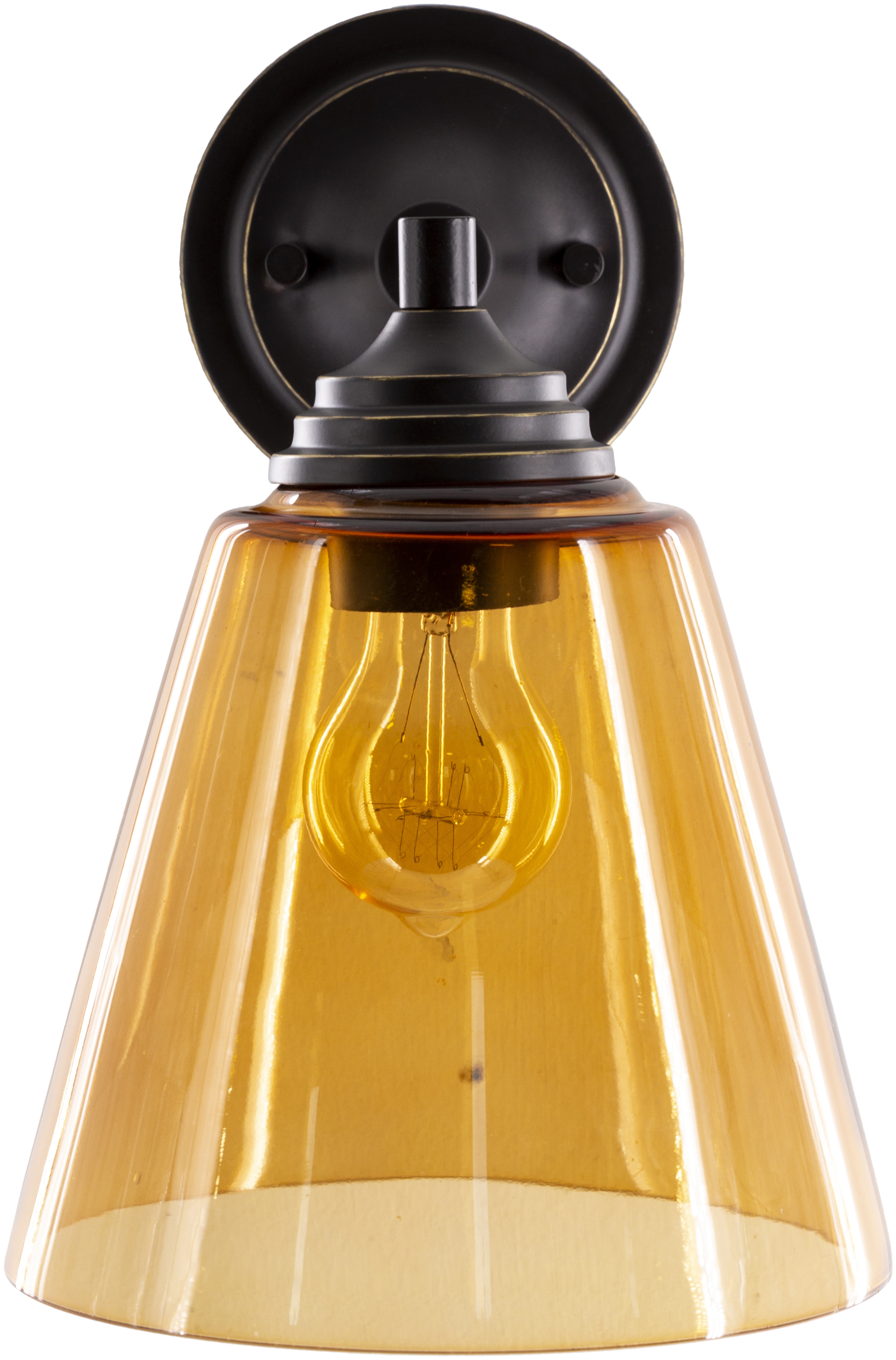 Boone Amber  10"L x 8"W x 11"H Wall Sconce - Image 0