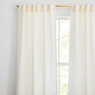 European Flax Linen Curtain, Alabaster, 48"x84" - Image 3