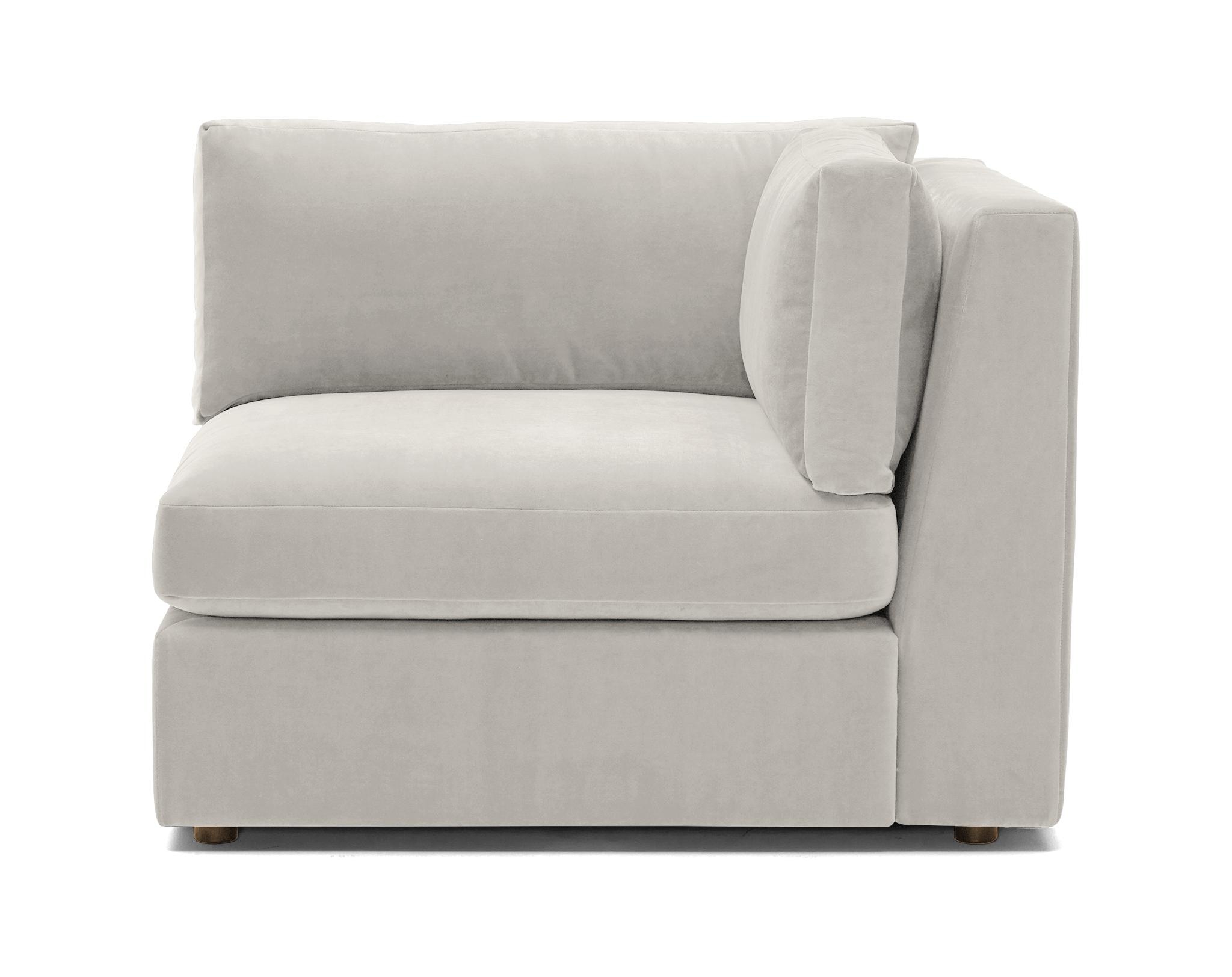 White Daya Mid Century Modern Corner Chair - Tussah Snow - Image 0