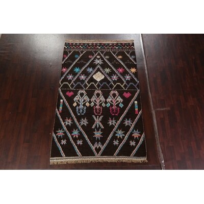 Tribal Moroccan Wool Area Rug Hand-Knotted 6X10 - Image 0