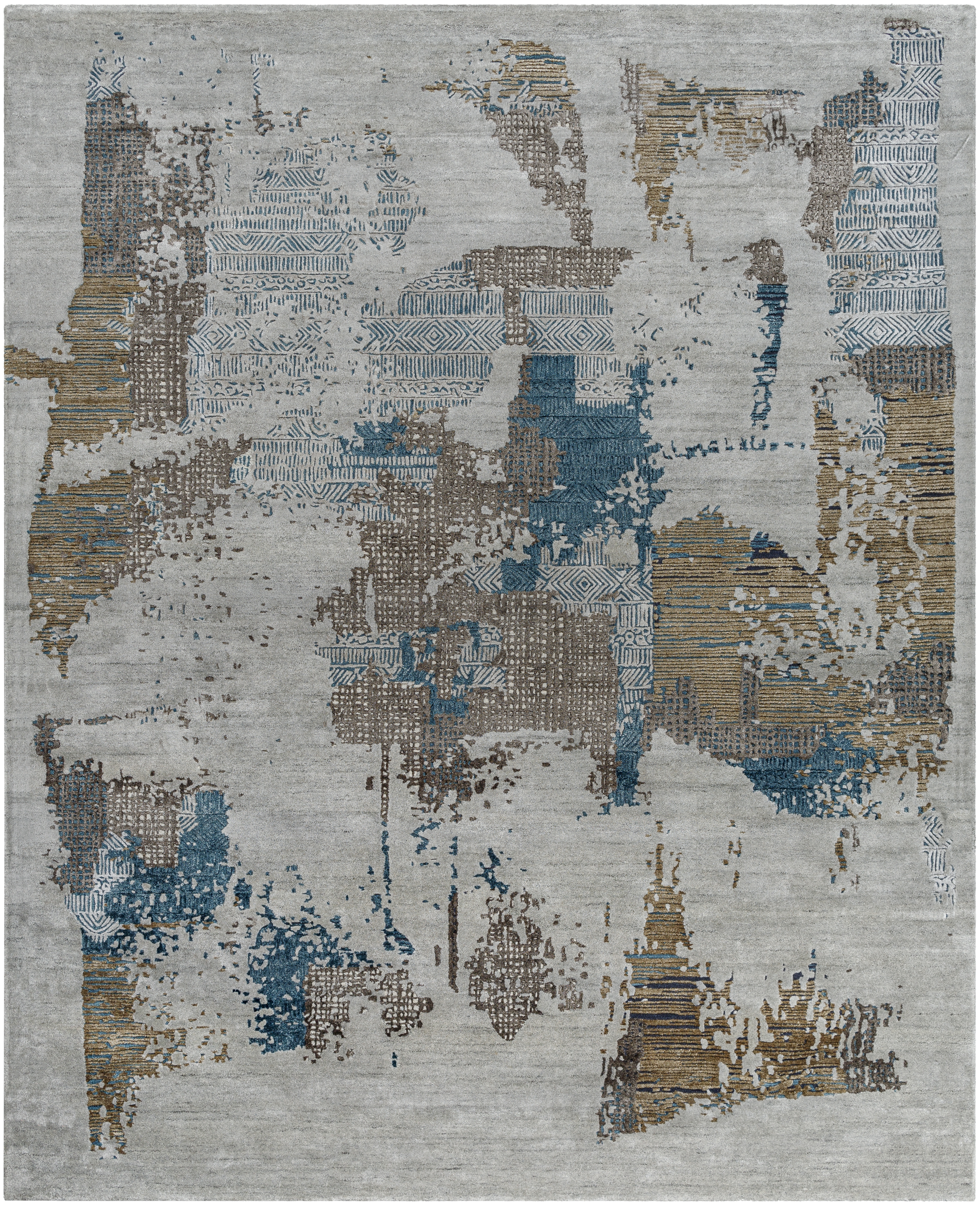 Opulence Gray Indoor 10' x 14' Handmade Rug - Image 0