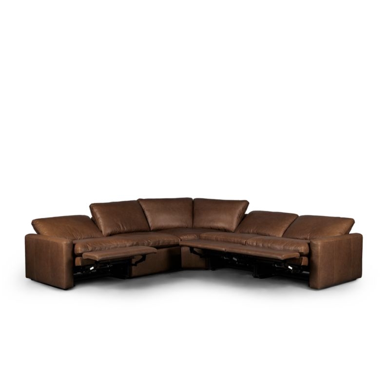 Tillery 5-Piece Sonoma Leather Power Recliner Sectional Sofa - Image 6