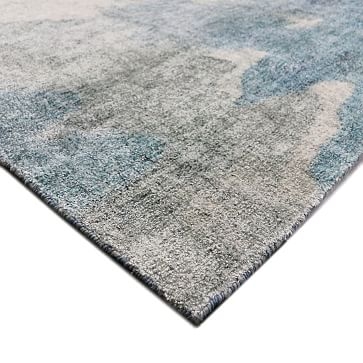 Watercolor Field Rug, 5x8, Frost Gray - Image 1