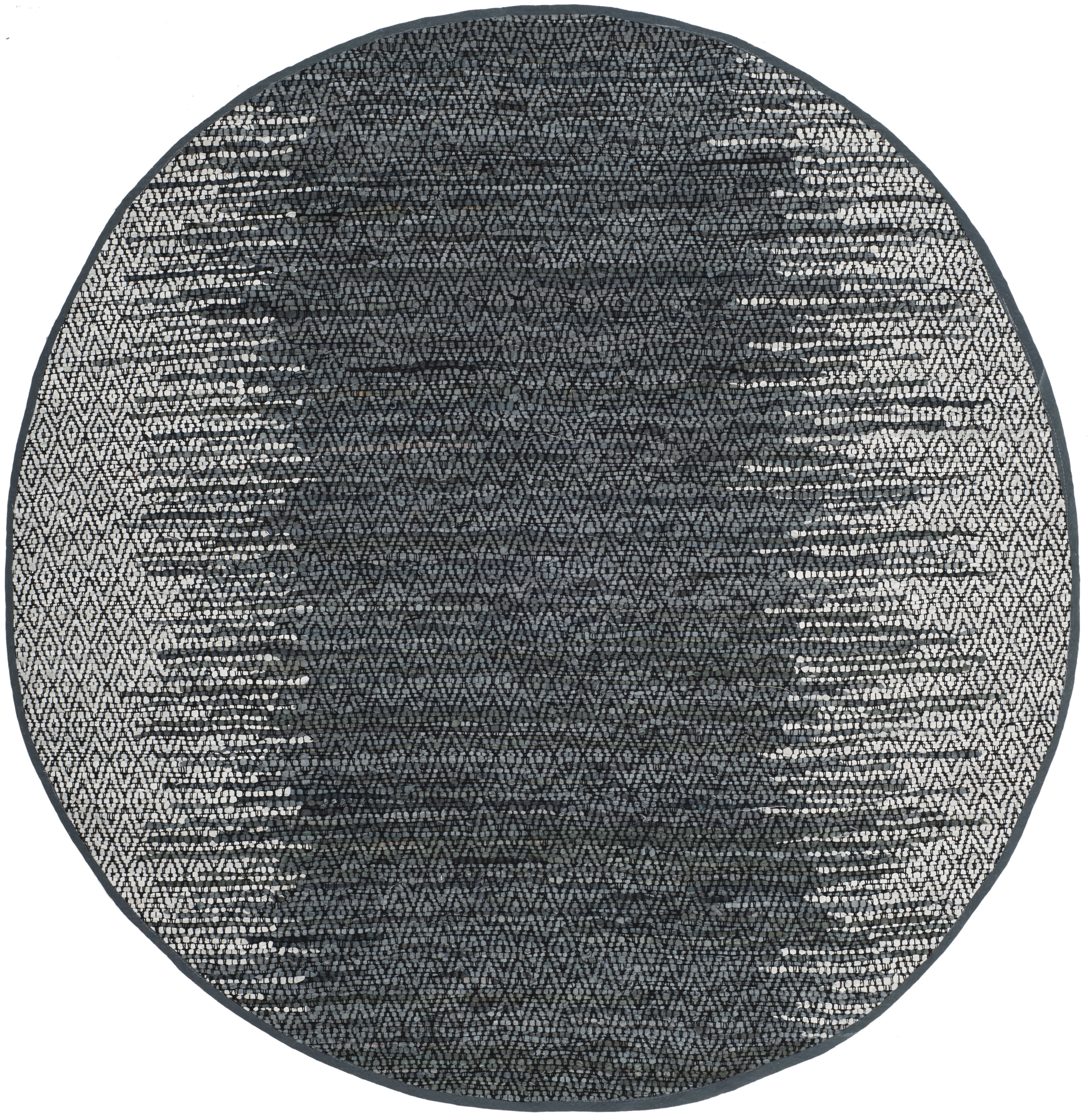 Arlo Home Hand Woven Area Rug, VTL389B, Light Grey/Charcoal,  6' X 6' Round - Image 0