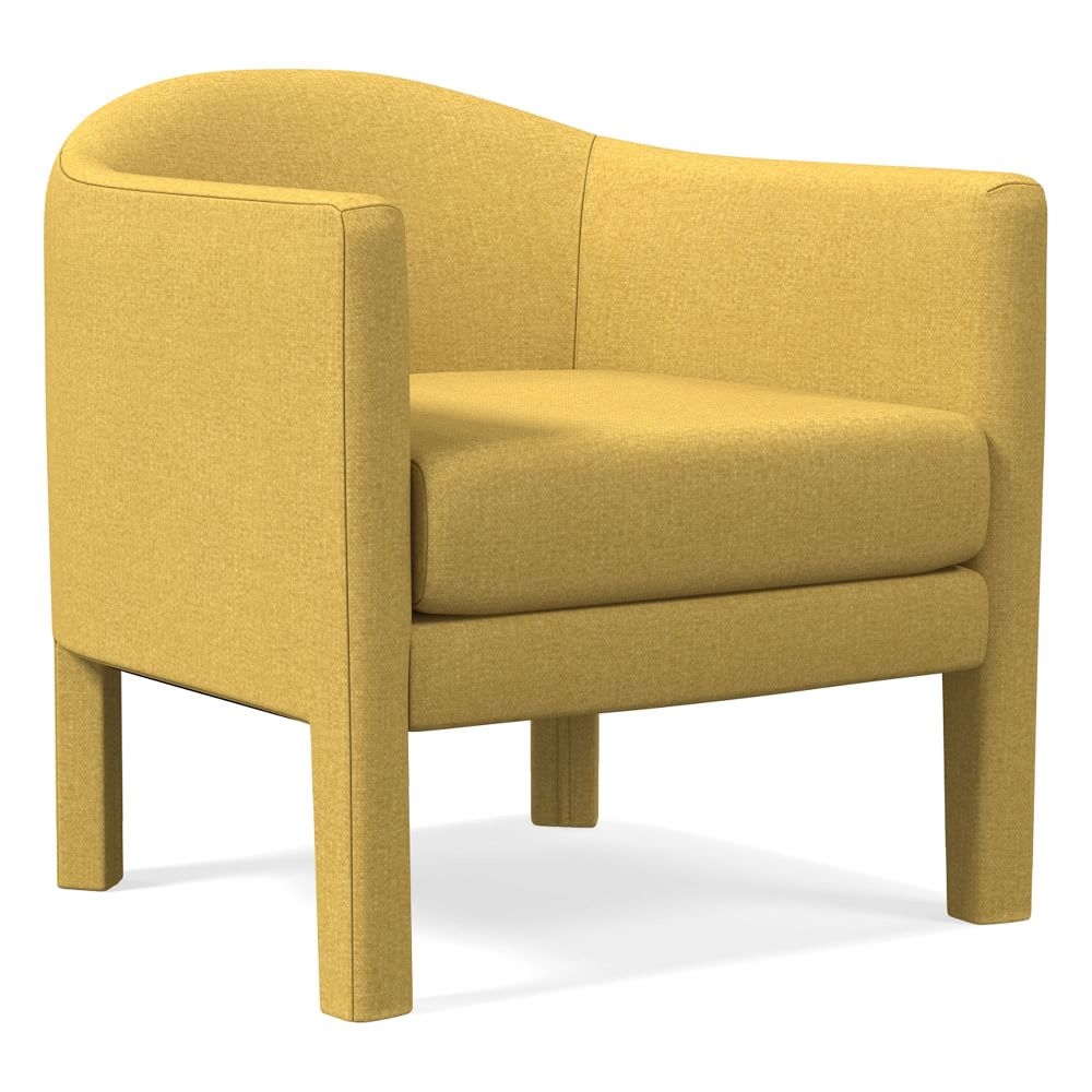 Isabella Fully Upholstered Chair, Poly, Basket Slub, Dijon, N/A - Image 0
