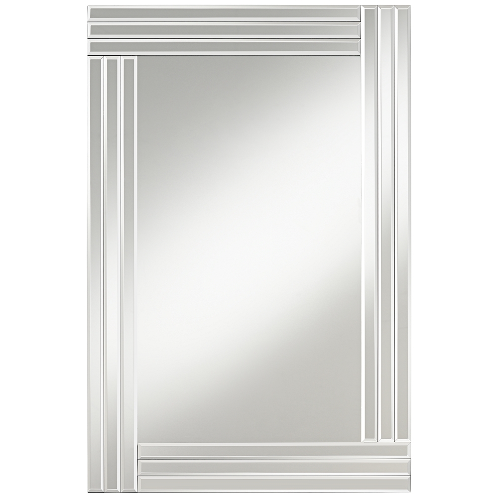 Possini Euro Sofija 23 1/2" x 35 1/2" Edged Wall Mirror - Image 0