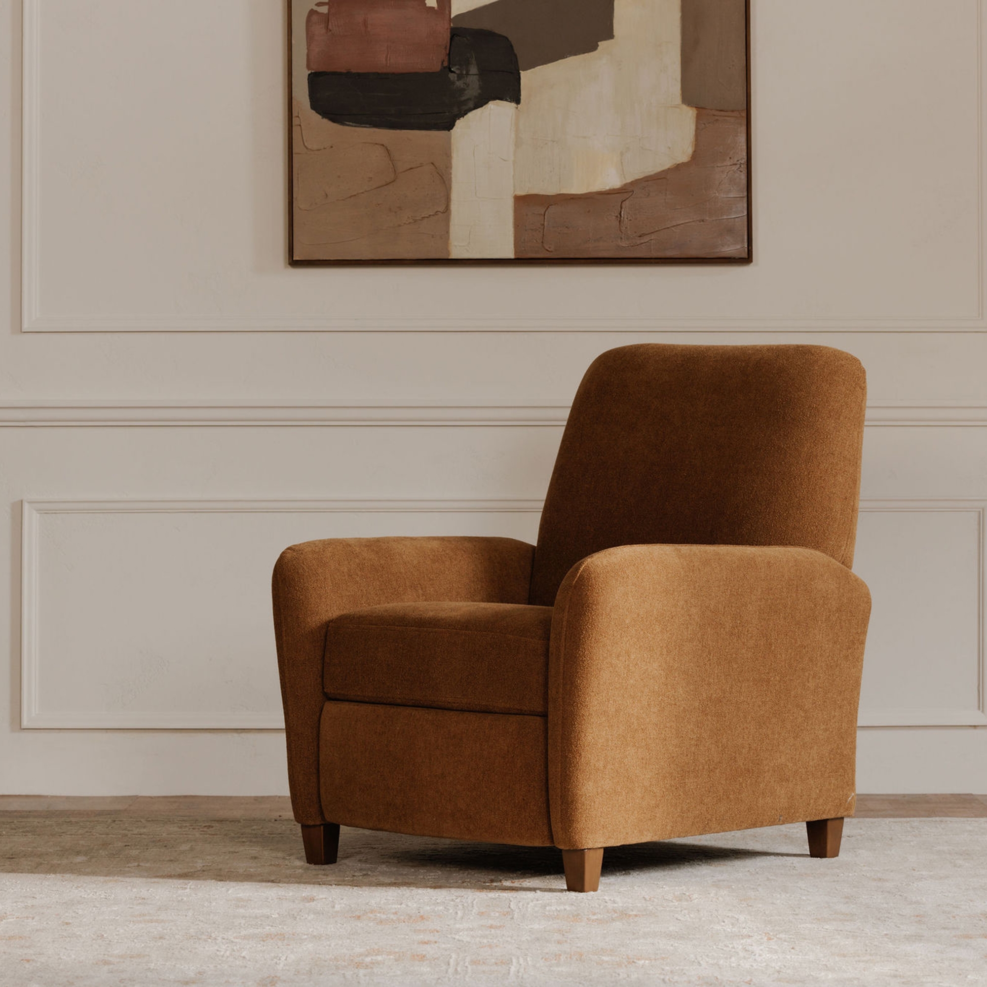 Luna Recliner Chair Ochre Brown - Image 6