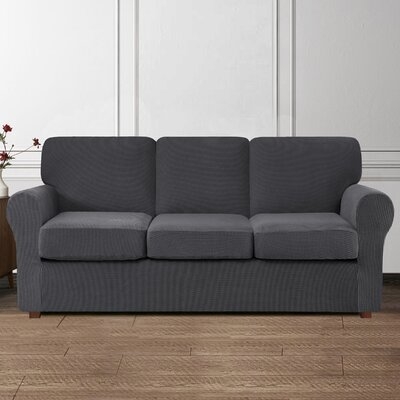 Separate Seat Backrest Box Cushion Sofa Slipcover - Image 0