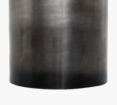 Ferris Round Accent Table, Ombre Antique Pewter - Image 3
