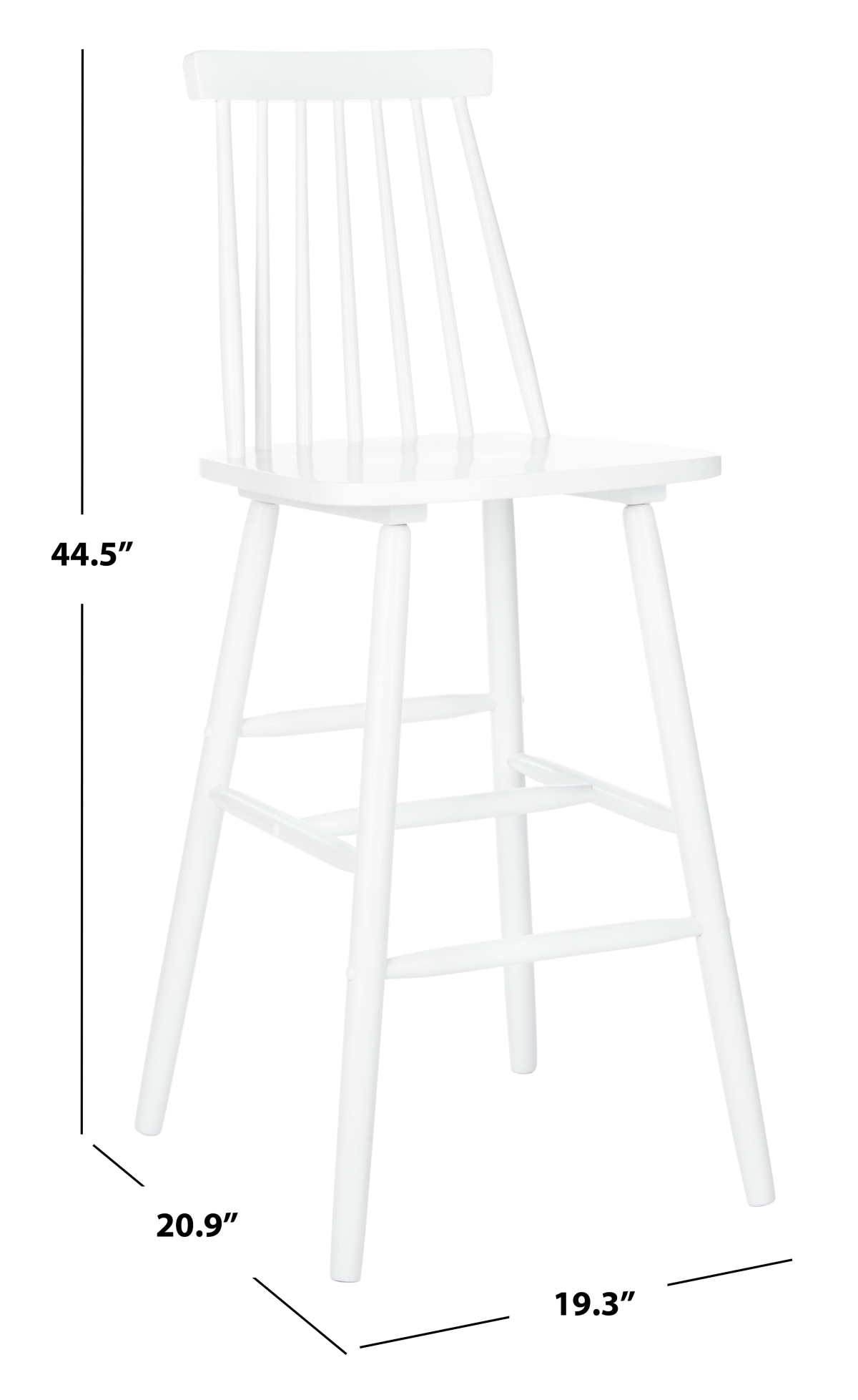 Beaufort Bar Stool - White - Safavieh - Image 8