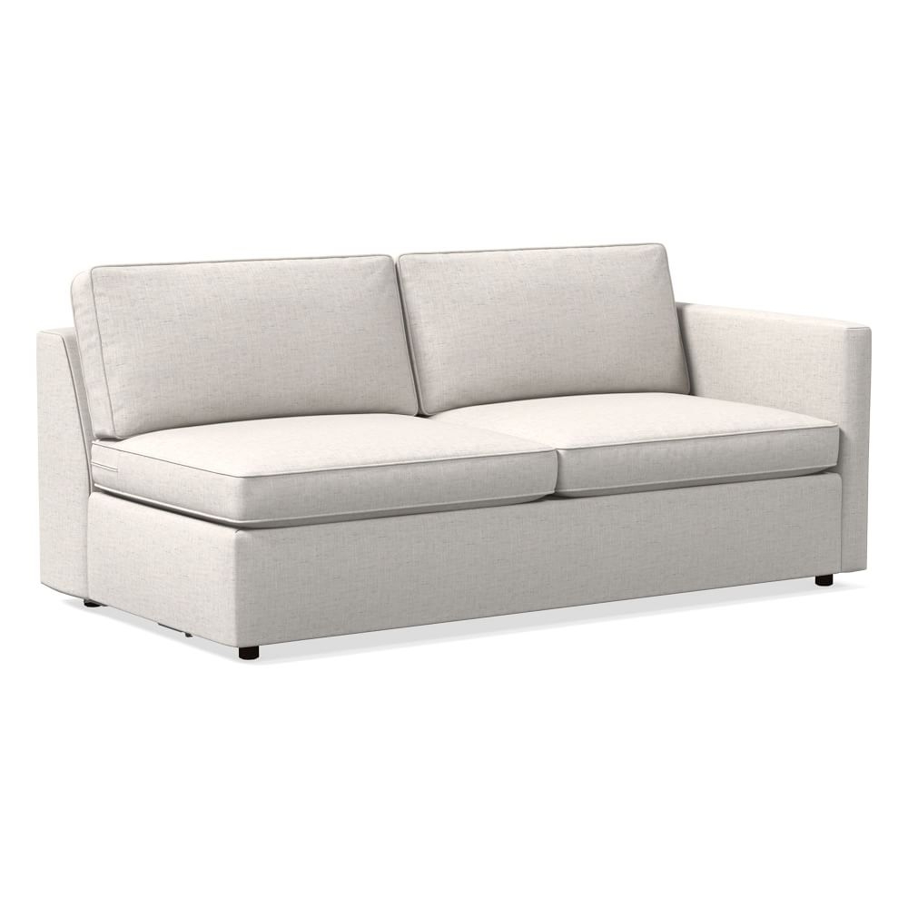 Harris RA 75" Sofa, Poly, Performance Coastal Linen, White, Concealed Supports - Image 0