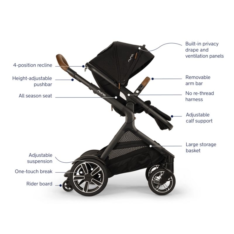 Nuna ® PIPA ™ aire rx Caviar Black Reclining Baby Car Seat + DEMI ™ next Stroller Travel  System - Image 6