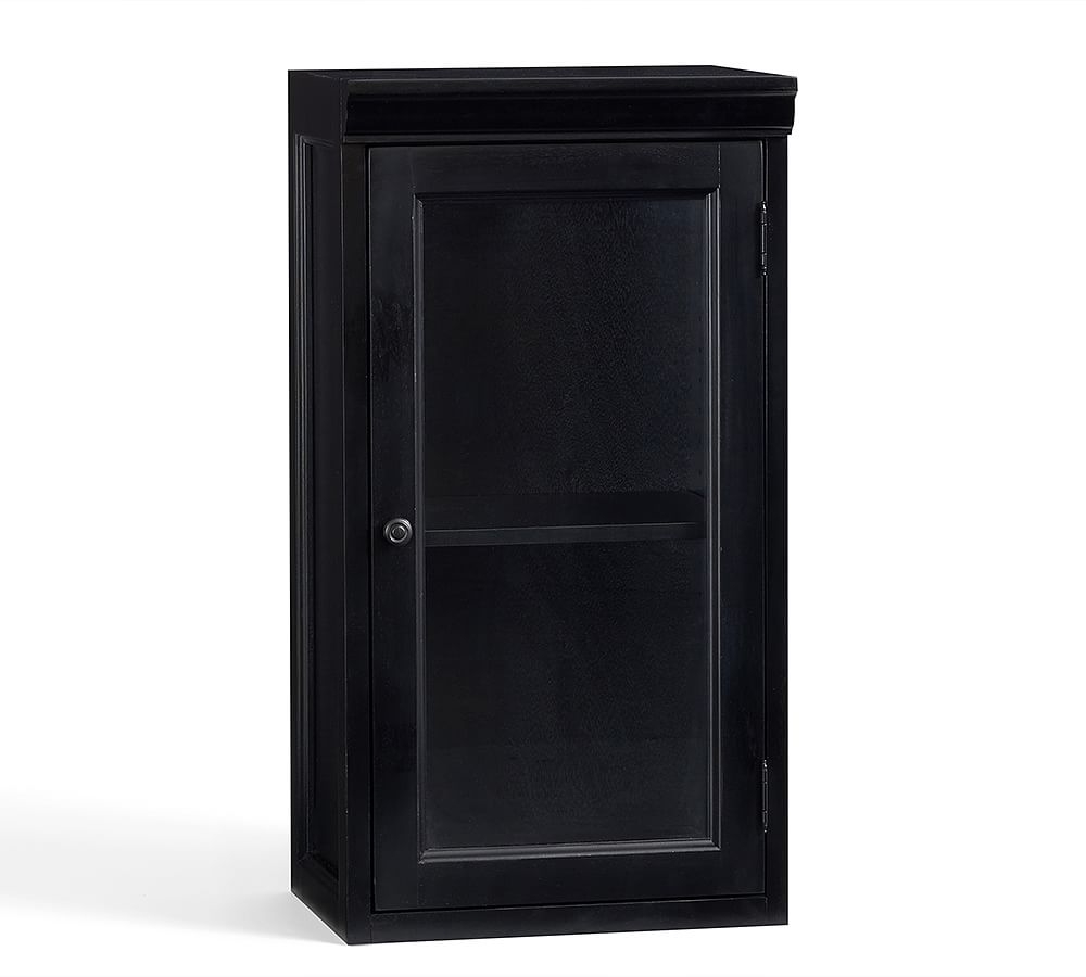 Modular Bar, Glass Door Hutch, Black - Image 0