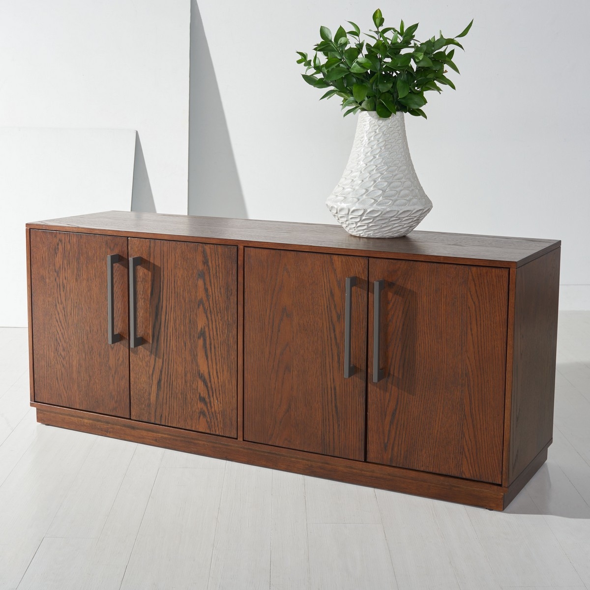 Mallory 4 Door Media Stand - Dark Brown - Image 1