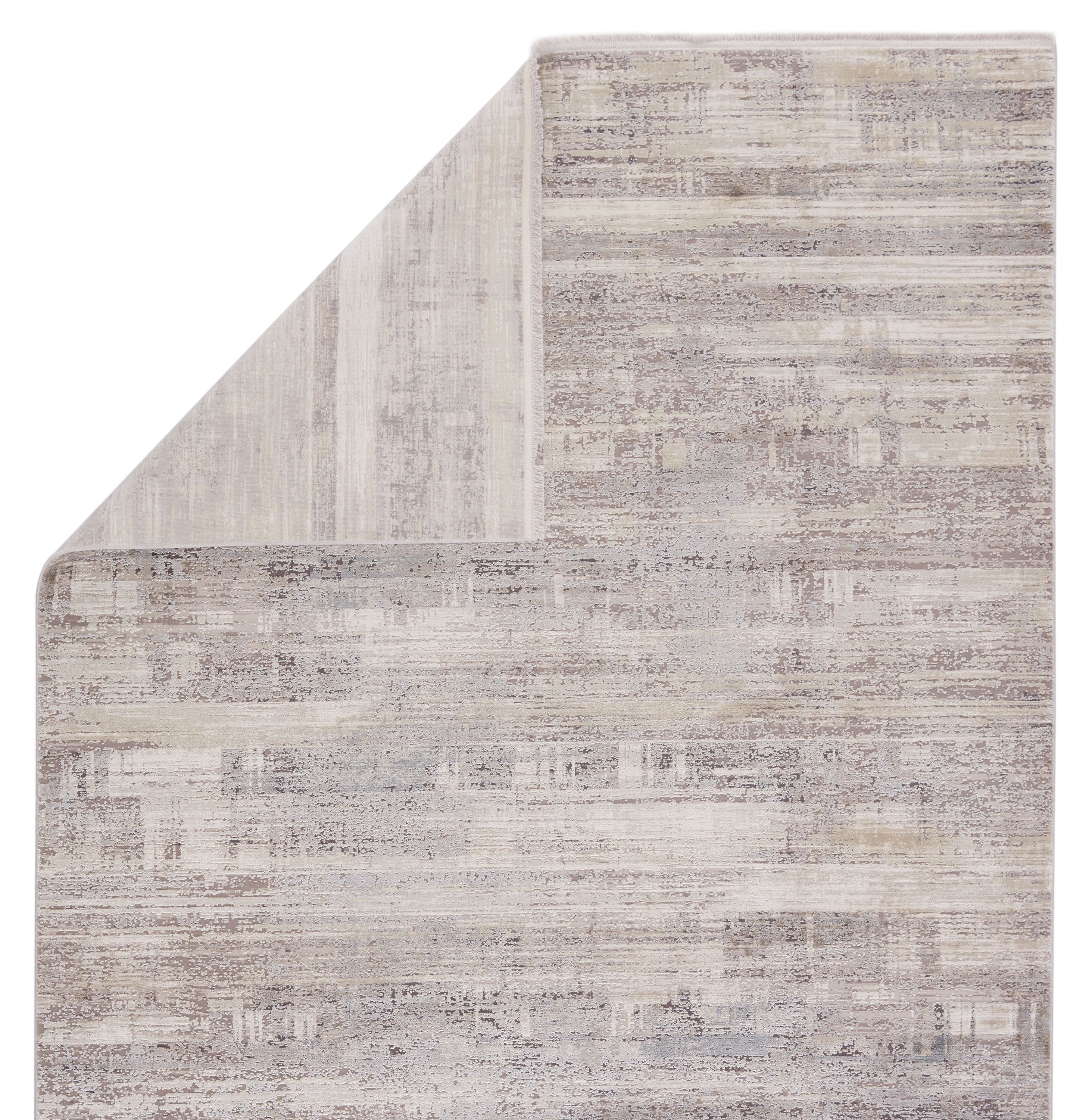 Leverett Abstract Gray/ White Area Rug (6'X9') - Image 2