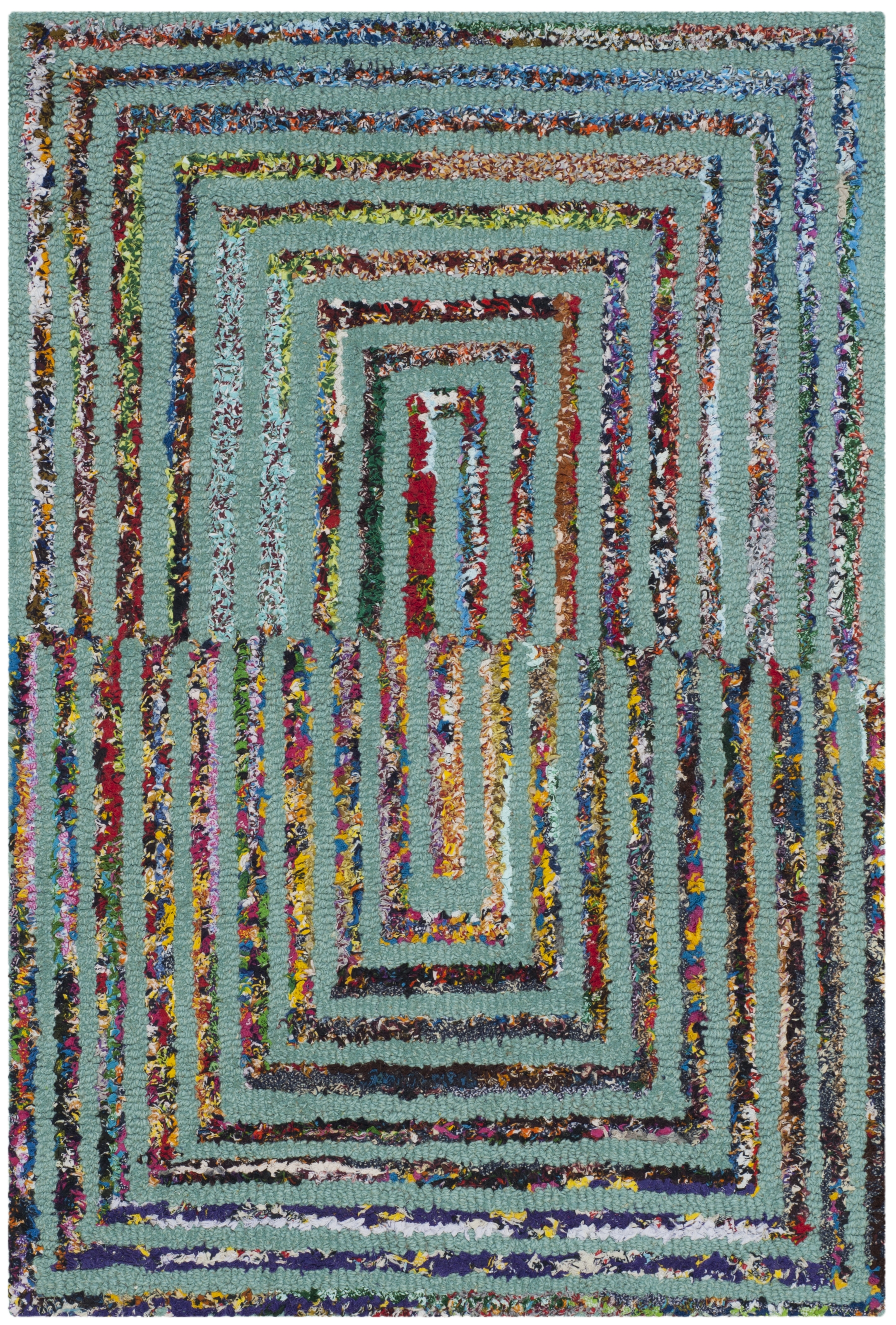 Arlo Home Hand Tufted Area Rug, NAN603A, Teal,  2' X 3' - Image 0