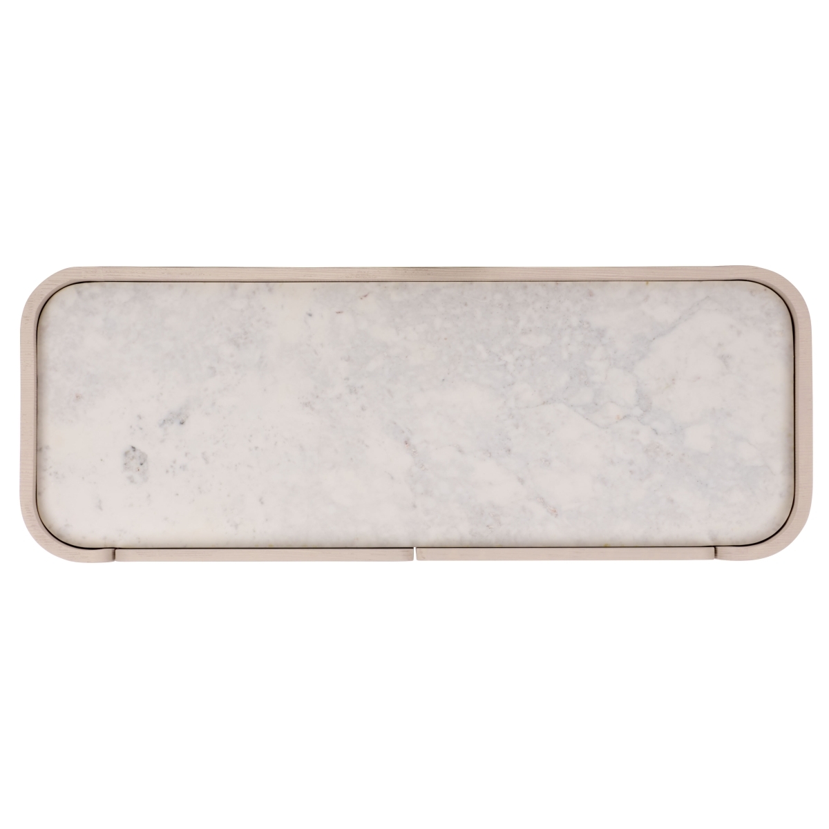Alanabella Marble Bar Cabinet - Sand / White - Image 6