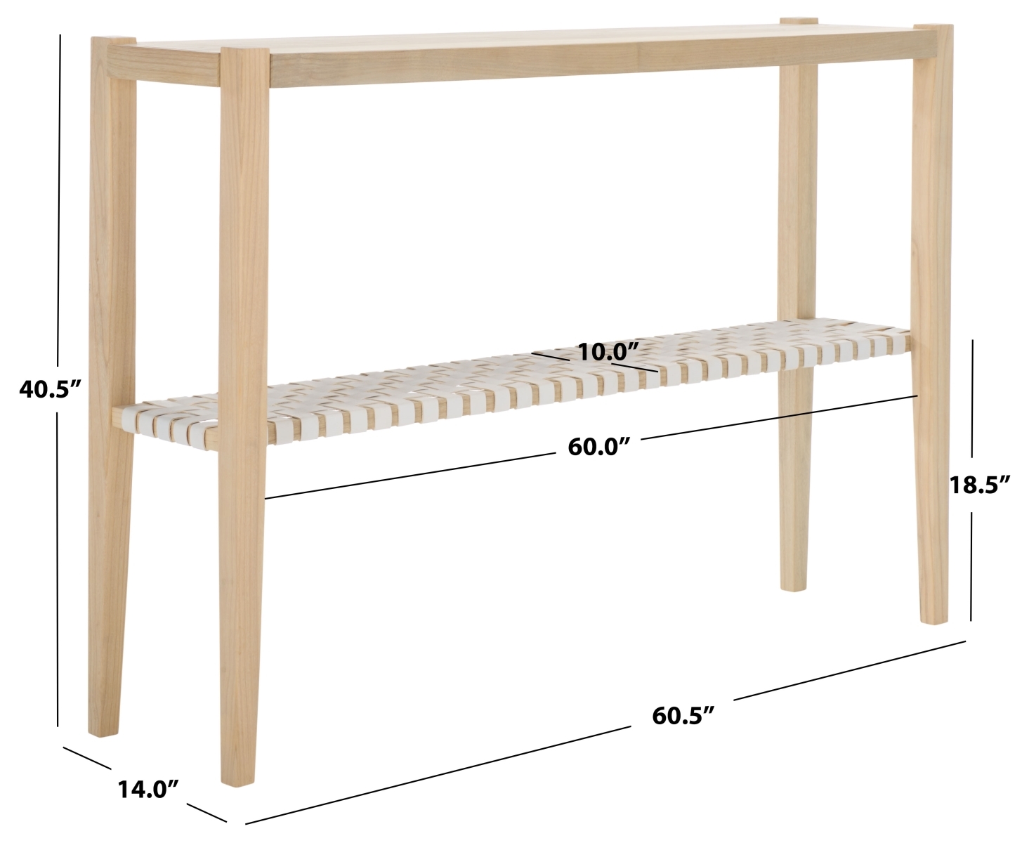 Sigurd Bar Height Dining Table - White / Natural - Safavieh - Image 7
