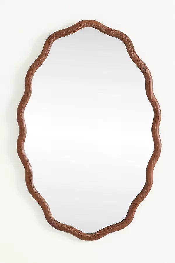Coquille Scalloped Oval Wall Mirror - Image 0