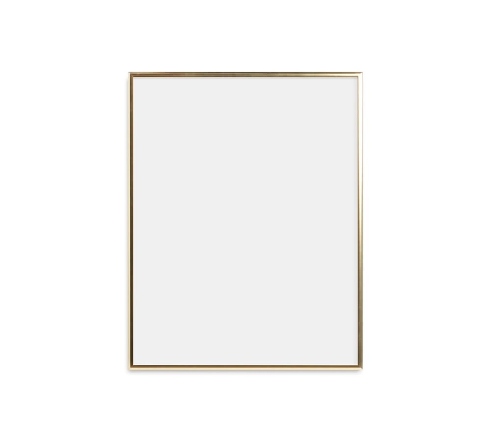 Thin Metal Gallery Frame, No Mat, 11x14 - Bright Gold - Image 0