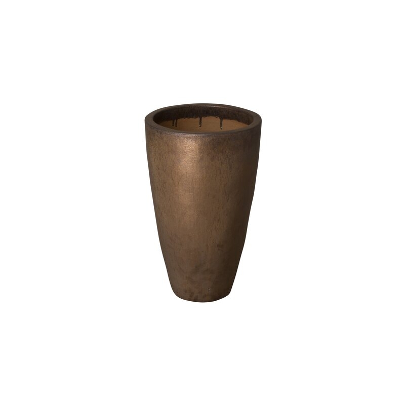 Graford Clay Pot Planter Color: Metallic, Size: 21" H x 13" W x 13" D - Image 0