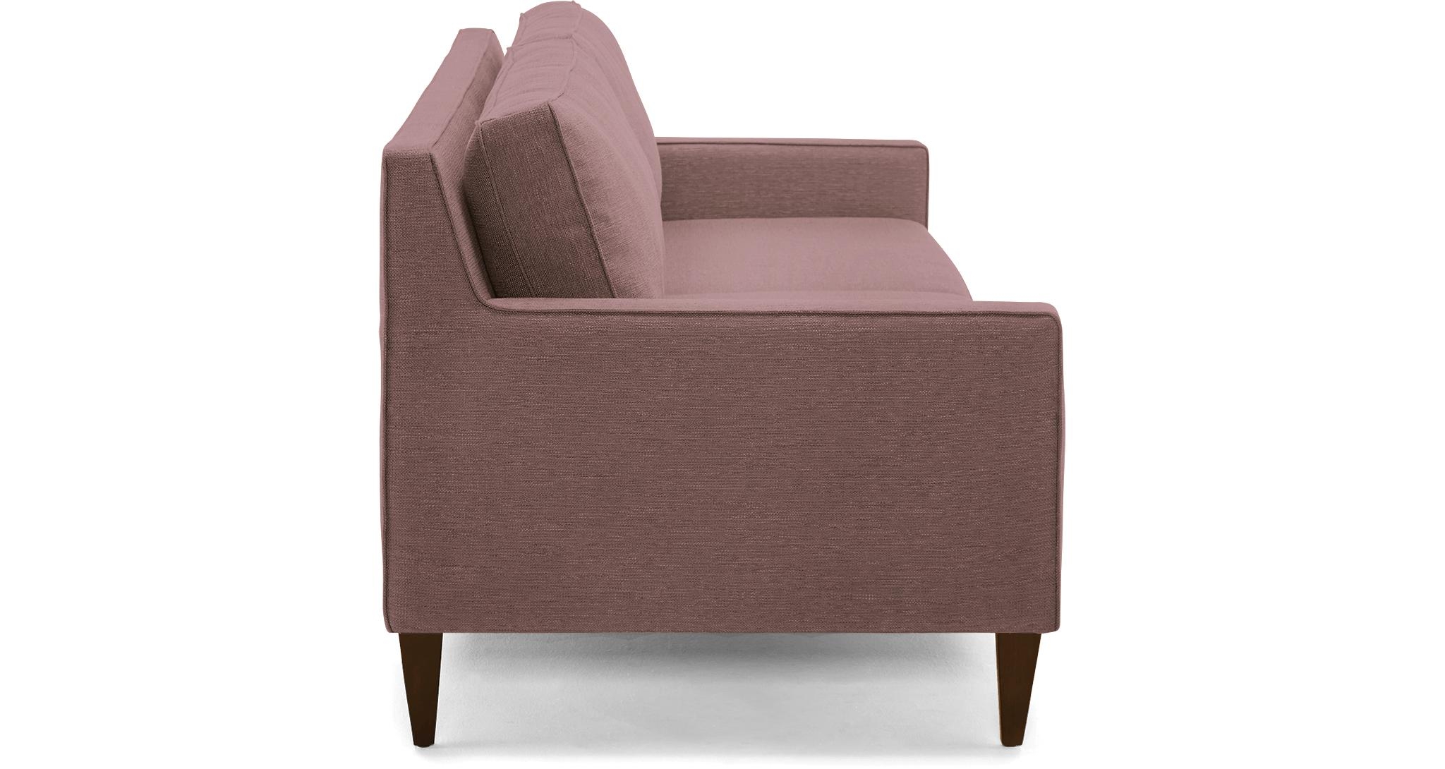 Purple Levi Mid Century Modern Sofa - Marin Mauve - Mocha - Image 2