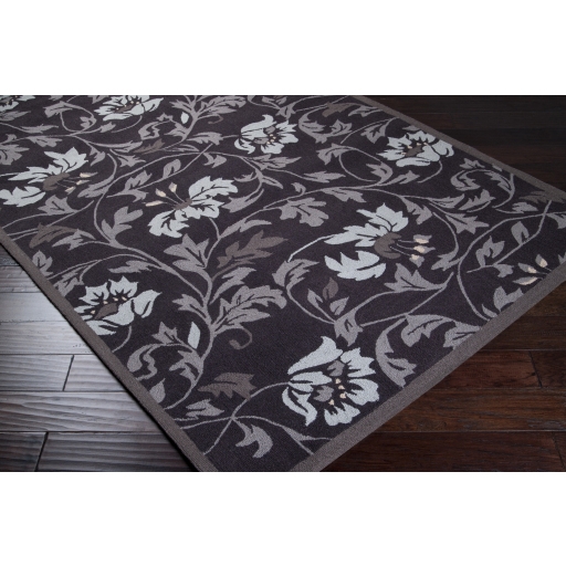 Flor Black Indoor 2' x 2'9" Handmade Rug - Image 0