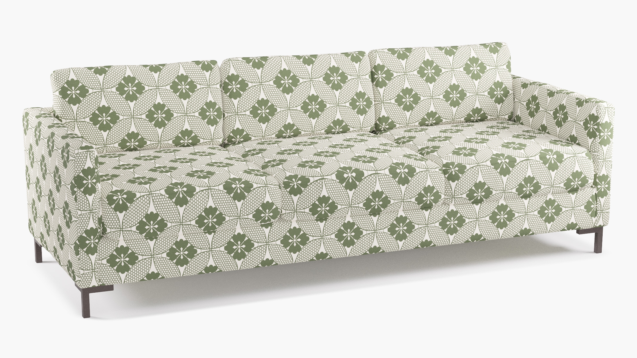 Modern Sofa, Sage Solaire, Bronze L Leg - Image 1