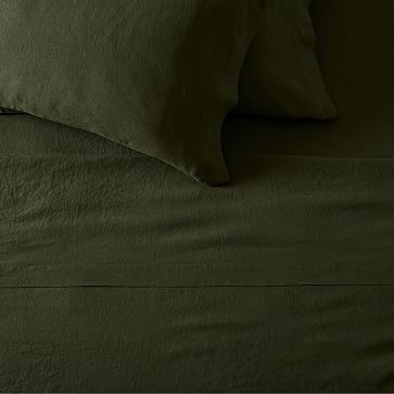 Euro Linen Classic Stripe Standard Set of 2 Pillowcase, Slate Stripe - Image 3
