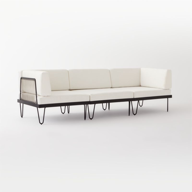 Rossi 3-Piece Outdoor Sectional Sofa with Metal Frame - Image 2