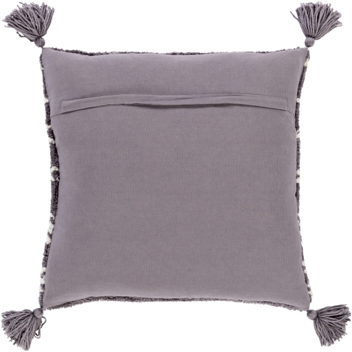 Avah Pillow Cover, 18" x 18", Charcoal - Image 1