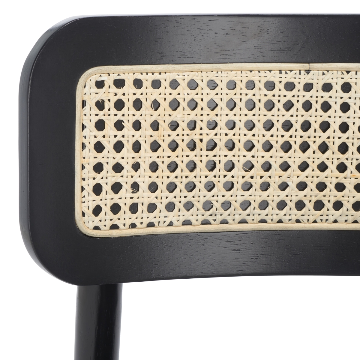 Egon Dining Chair - Black / Natural - Safavieh- set of 2 - Image 2