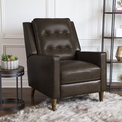 Mary 30" Wide Genuine Leather Manual Standard Recliner - Image 0