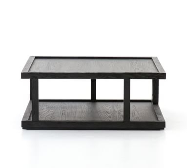 Modern Black Oak Coffee Table, 40"L - Image 2
