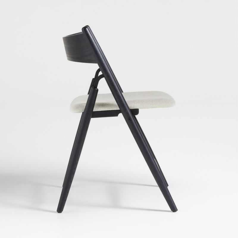 Petrie Black Ash Wood Folding Dining Chair - Image 2