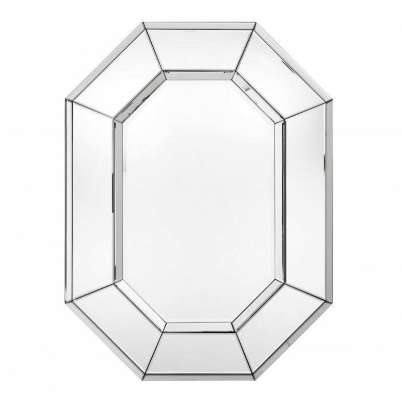 Eichholtz Le Sereno Octagonal Modern and Contemporary Beveled Accent Mirror - Image 0