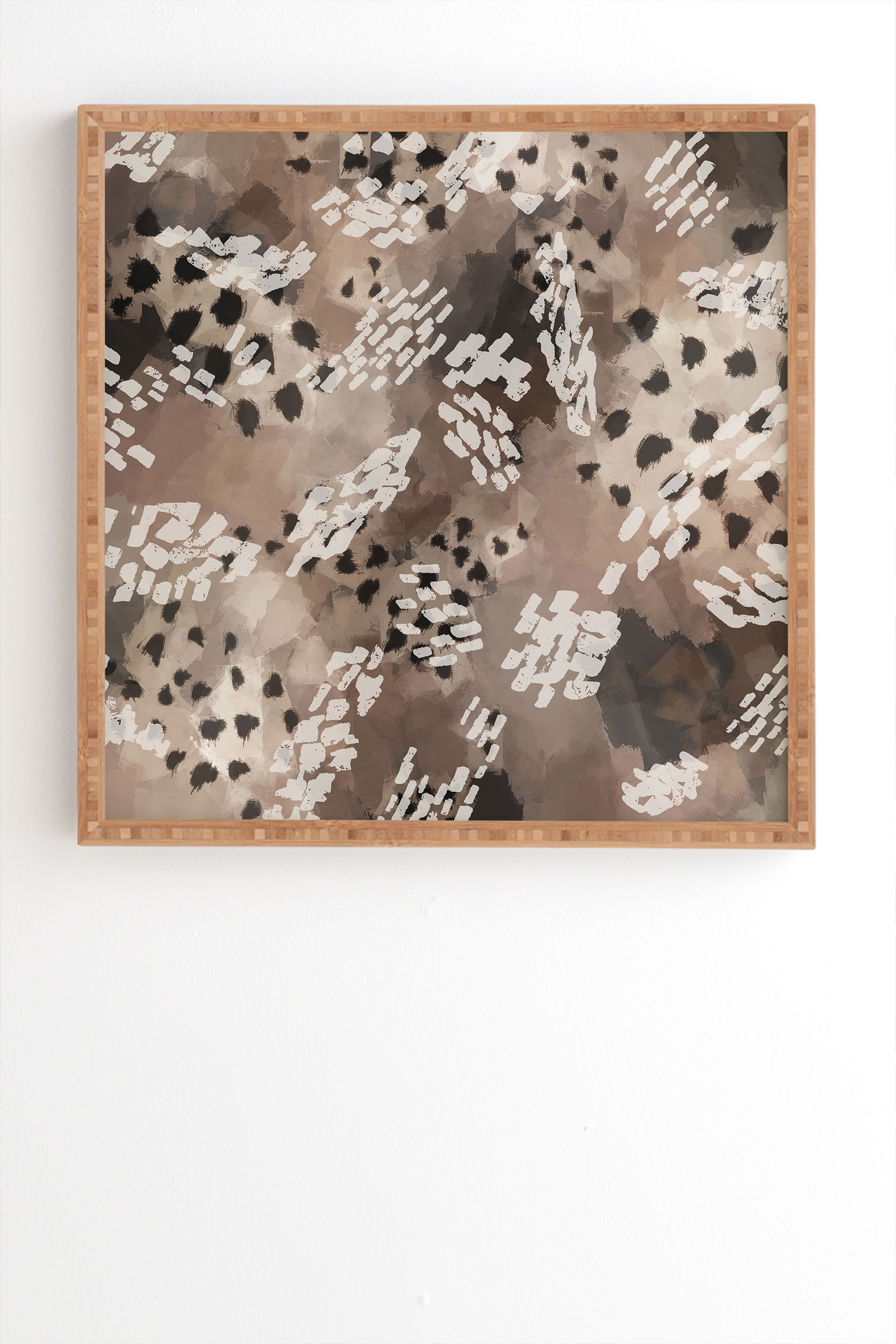 Modern Animal Print 75 by Marta Barragan Camarasa - Framed Wall Art Bamboo 30" x 30" - Image 0