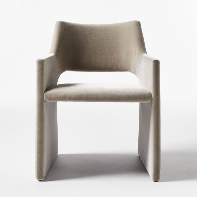 Foley Faux Mohair Grey Dining Chair - DEC ARRIVAL - Image 2