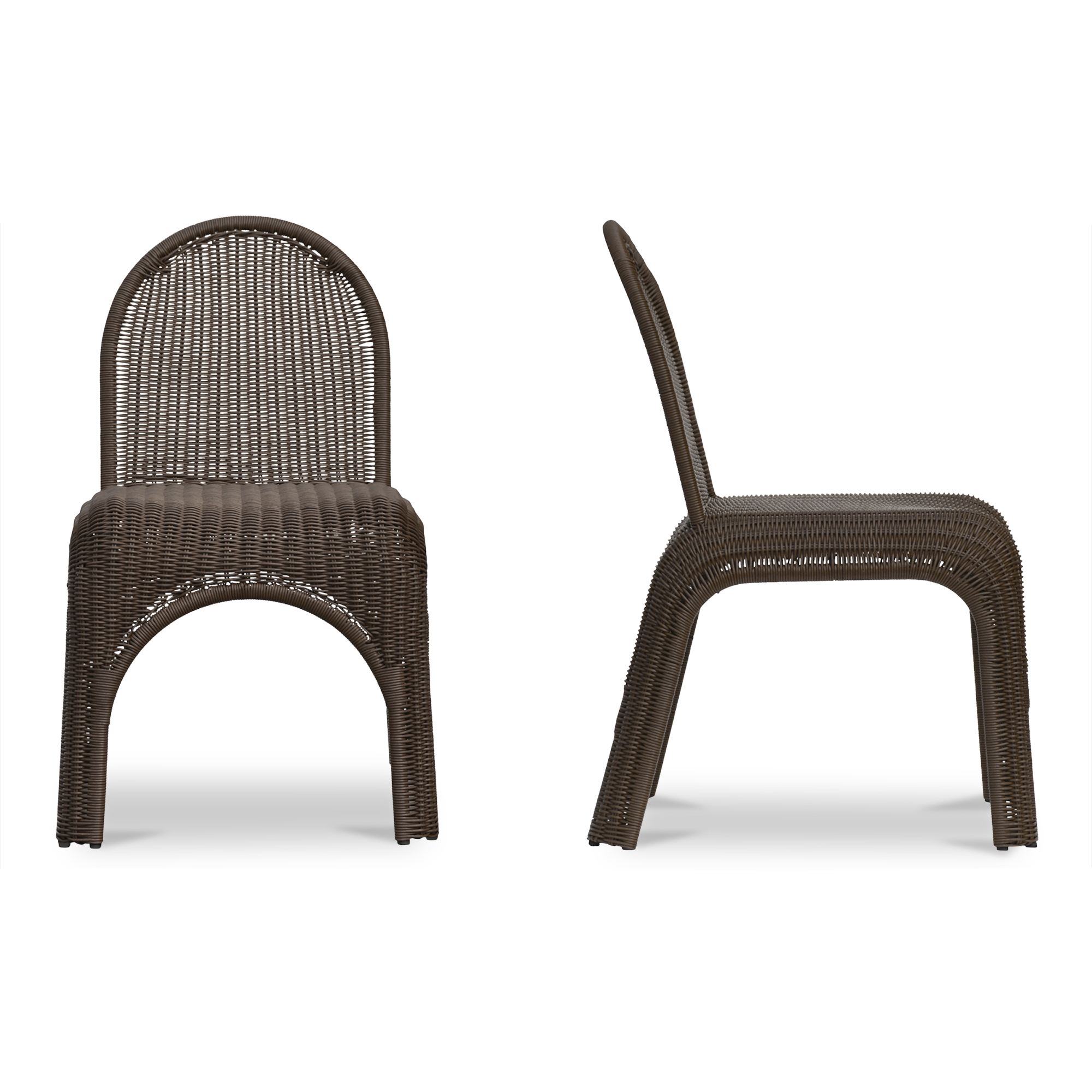 Kendall Outdoor Dining Chair Brown-Set of Two - Image 3