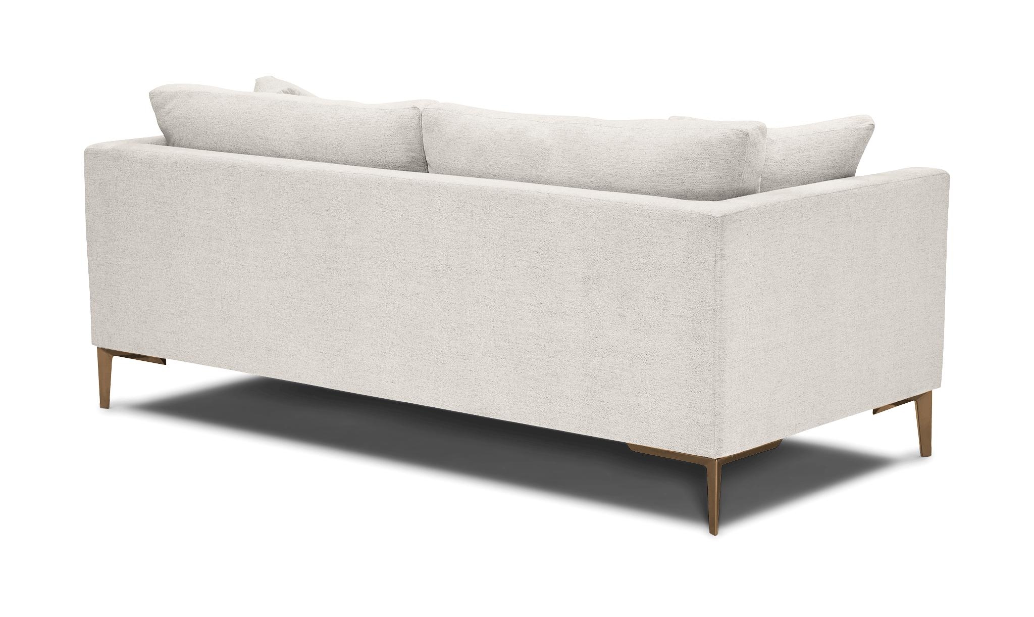Beige/White Ainsley Mid Century Modern Sofa - Merit Dove - Image 4