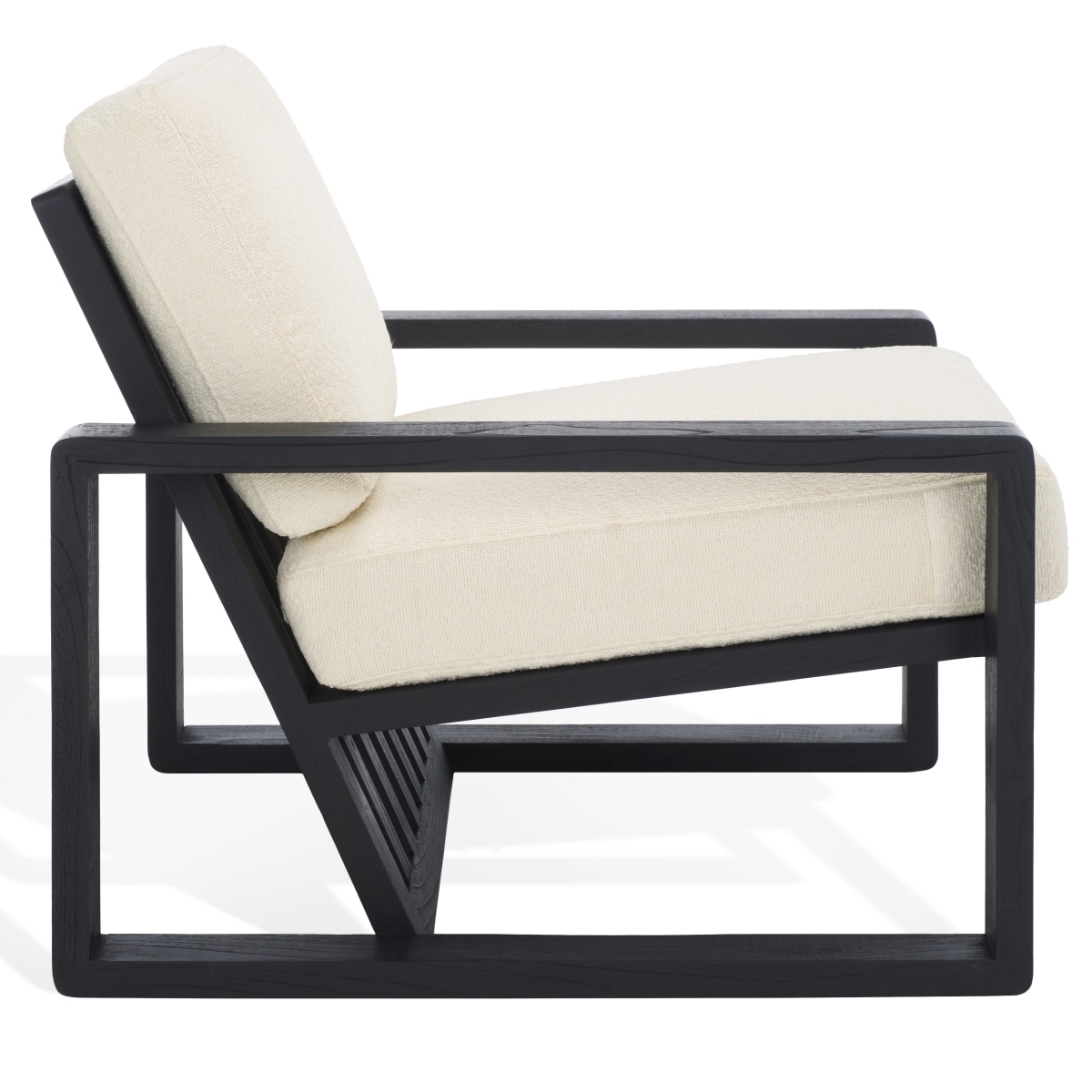 Decarlo Wooden Frame Accent Chair - Beige/Black - Image 6