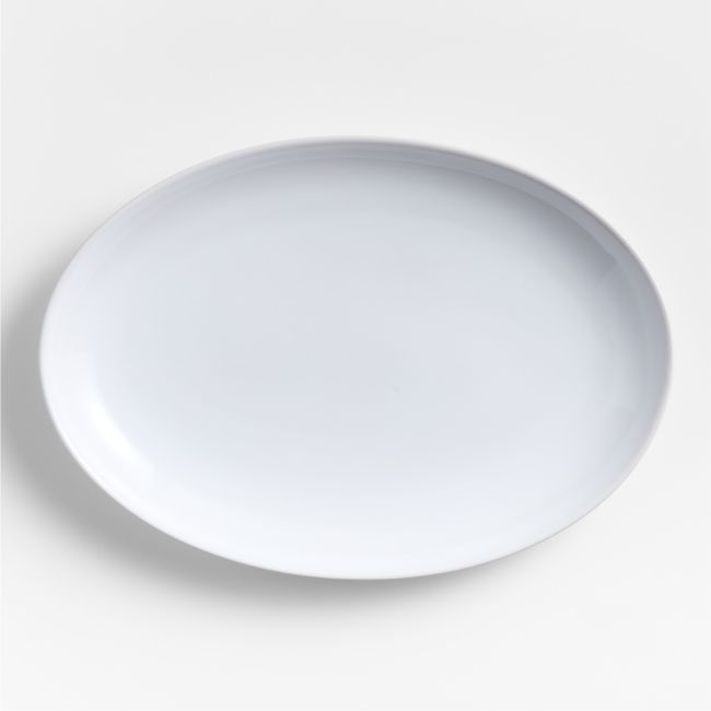 Craft White Oval Medium Stoneware Platter - Image 0