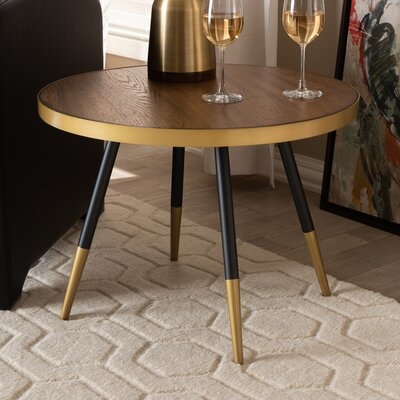 Conder Round Wood and Metal Coffee Table - Image 0