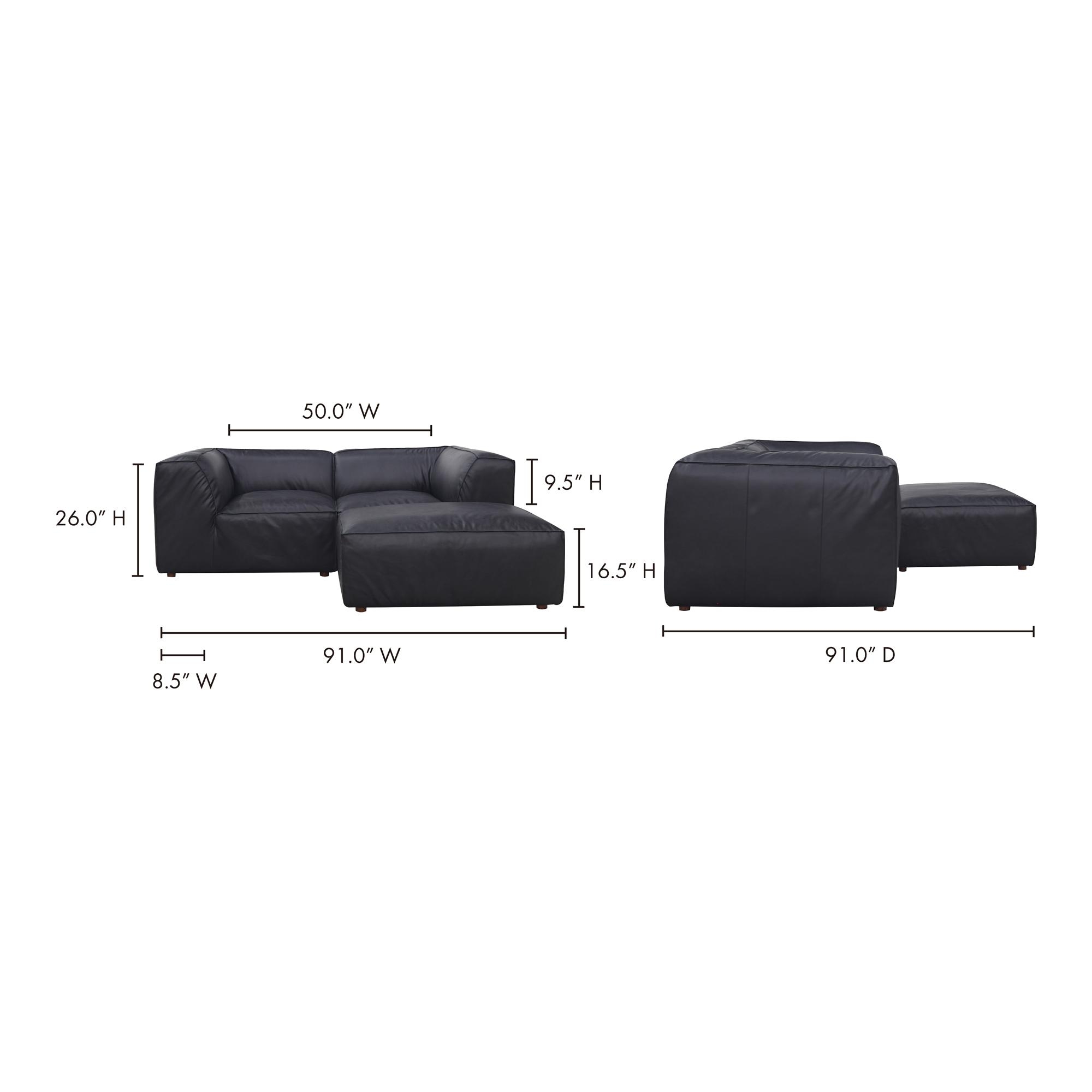 Form Nook Modular Sectional Vantage Black Leather - Image 7