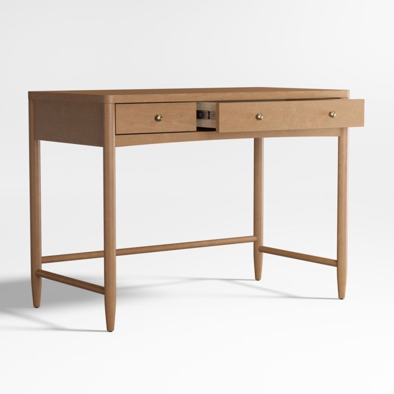Hampshire Natural Brown Wood 2-Drawer Kids Desk - Image 2