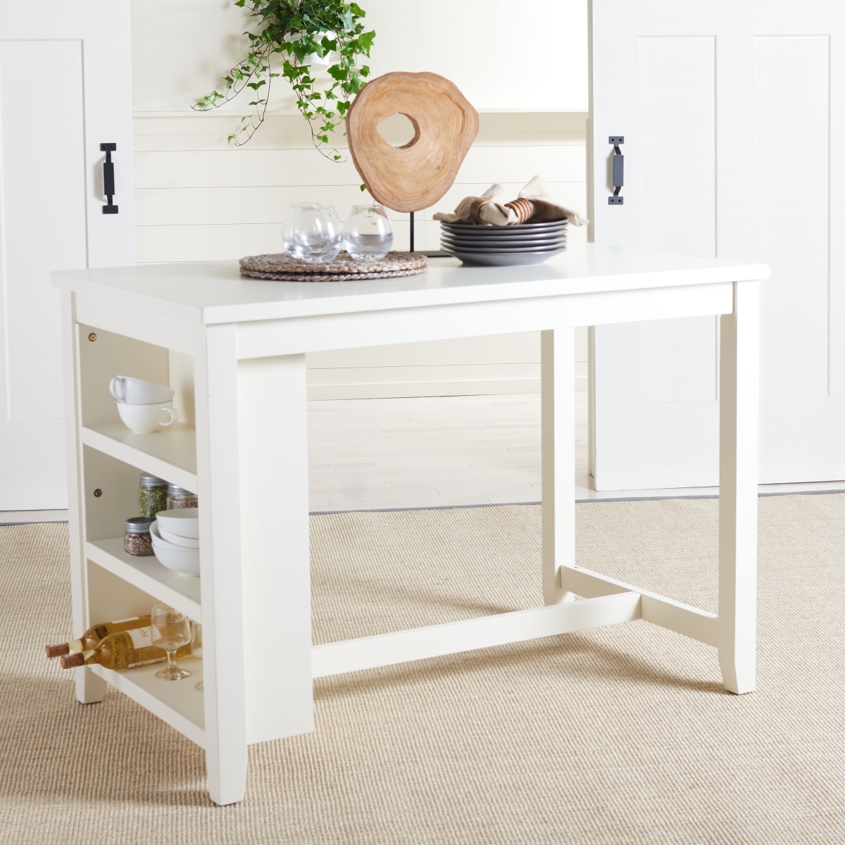 Aero Rectangle Counter Table - White - Safavieh - Image 1
